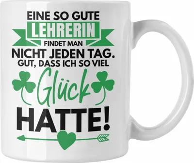 Produktbild von Trendation - Lehrerin Abschiedsgeschenk Tasse Geschenk zum Abschied Klassenlehrerin Beste Lehrerin Geschenkidee (Weiß)
