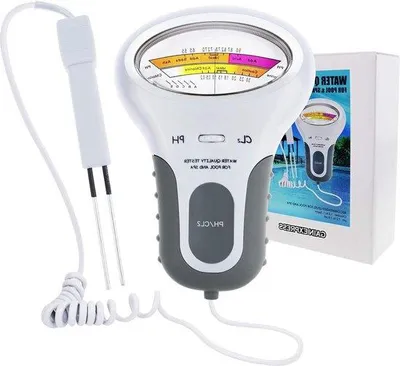 Productafbeelding van Famanu pH- en chloormeter voor zwembaden en spa's - draagbaar, handzaam apparaat voor metingen