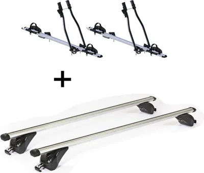 Produktbild von 2x Fahrradträger SAGITTAR + Dachträger/Relingträger VDP KING1 kompatibel mit für Peugeot 308 Station Wagon (5 Türer) ab 14