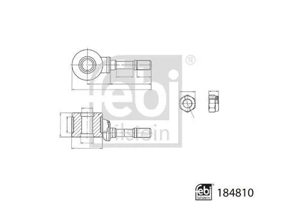 Produktbild von FEBI BILSTEIN Koppelstange Stabilisator für VW GOLF II (19E, 1G1) Vorne Links Vorne Rechts 184810