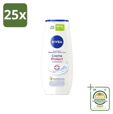 Immagine prodotto di 25 flaconi di gel doccia NIVEA Crème Protect & Dexpantenolo - 250 ml - Confezione risparmio - 25 pezzi