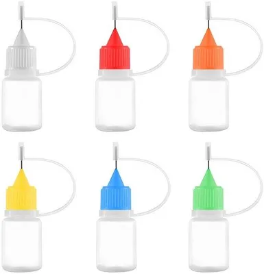 Zdjęcie produktu dla Zestaw 6 butelek do pipet - 5 ml / 10 ml - Precyzyjne butelki