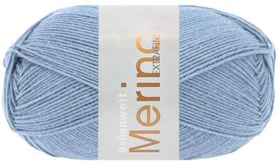 Produktbild von Lana Grossa - Meilenweit 100g Merino Extrafine uni 2465 hellblau