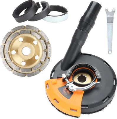 Produktbild von Yakimz Absaughaube für Winkelschleifer 125 mm Universal Staubabsaugung Diamantschleiftopf