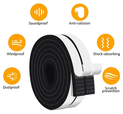 Zdjęcie produktu dla Solidchoice - Taśma piankowa samoprzylepna, 25 mm x 10 mm, do izolacji