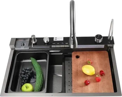 Produktbild von Edelstahl-Spoelbak 75x46cm Küchen-Sink-Set
