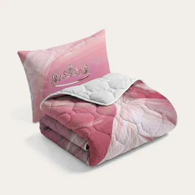 Produktbild von HappyBed - Bettdecke für das ganze Jahr 140x200 cm - Waschbare Bettdecke ohne Bezug - Bedruckte Bettdecke ohne Bezug - Bettwäsche - Princes