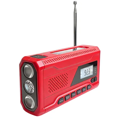 Produktbild von Solar radio, Kurbelradio mit LED-Taschenlampe, Notfallradio AM/FM/SW Wetter, SOS Alarm Handkurbel-Dynamo, Powerbank für Smartphone, tragbar, Retoo