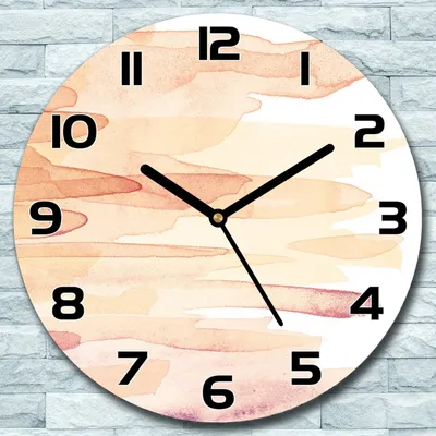 Produktbild von Wanduhr aus Glas Rund fi 30 Aquarell Abstraktion Quarz Deko Schlafzimmer Büro