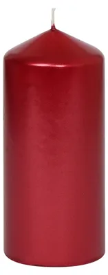 Produktbild von Stumpenkerzen "Edelglanz" Rubin Rot 130/57 mm, 12 Stück