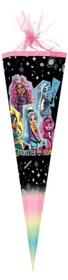 Obrázek produktu pro Školní kornout / kornout na cukr / 85 cm / čtverec / "Monster High - Best Boos Forever"