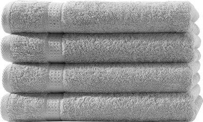 Produktbild von 4er Set Frottee Gästetücher Elegance 30x50 cm 100% Baumwolle 500 gsm Gästetuch silber