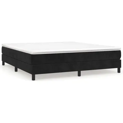 Zdjęcie produktu dla Rama Łóżka, Czarne, 160X200 Cm, Tapicerowana Aksamitem Lumarko!