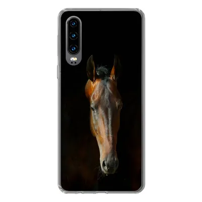 Produktbild von MuchoWow® Handyhülle Schutzhülle Hülle für Huawei P30 Pferde - Tiere - Braun Silikon Softcase Handy Hülle - Kartenbesitzer