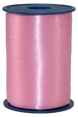 Produktbild von Kräuselband in der Farbe Rosa, mit einer Breite von 10 mm und einer Länge von 250 Metern