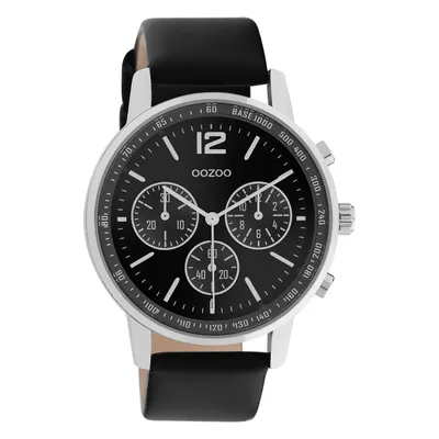 Obrázok produktu pre Oozoo náramkové hodinky čierna koža C10813 hodinky Pánske analógové Quartz hodinky UOC10813