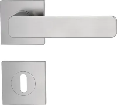 Produktbild von GRIFFWERK Rosettengarnitur MINIMAL MODERN SIEGER DESIGN eckig BB-Schloss Samtgrau