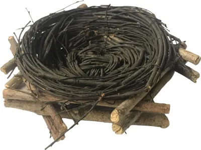 Produktbild von Osternest aus Birkenreisig Ø 18–20 cm – Natürliches Deko-Nest mit Birkenstöckchen
