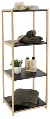 Produktbild von Tendance Aufbewahrungsschrank - Holz / Schwarz - 4 Fachboden - 102 x 35 x 30 cm