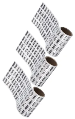 Nummernaufkleber 3001-6000, 3 Rollen, selbstklebend