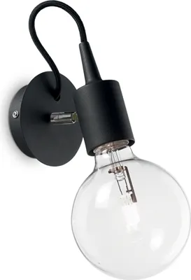 Produktbild von Applique Moderna Edison Metallo Nero 1 Luce E27