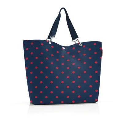 Produktbild von reisenthel shopper XL, Einkaufstasche, Tragetasche, Strandtasche, Tasche, Polyestergewebe, Mixed Dots Red, 35 L, ZU3075