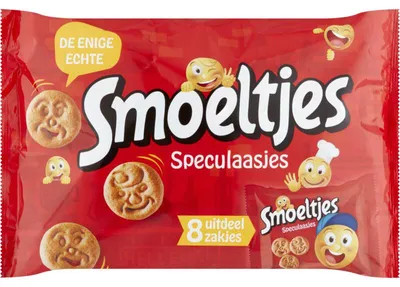 Produktbild von Smoeltjes Speculaasjes 200g – Knusprige, würzige niederländische Spekulatius-Kekse