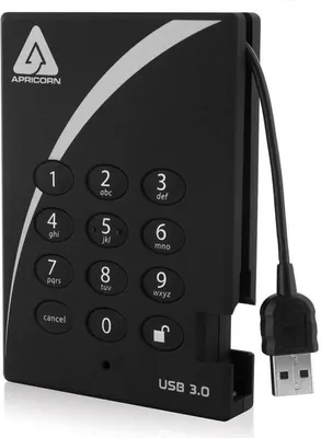 Zdjęcie produktu dla Apricorn Aegis Padlock, 2 TB, 3.2 Gen 1 (3.1 Gen 1), 5400 RPM, Czarny