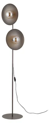Produktbild von Stehlampe Metall Glas G9 160 cm hoch Braun 2-flammig Kugelschirm Modern Stehleuchte