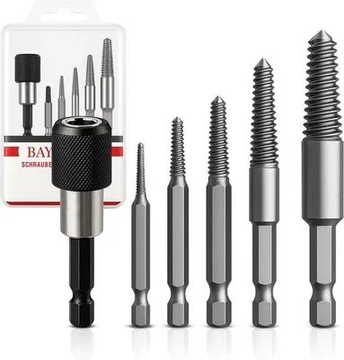 Produktbild von Famanu Schraubendreher-Set 6-teilig mit Linksgewinde-Extractor und Schnellwechsel-Bithalter