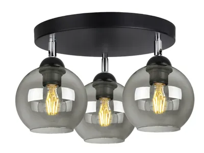 Produktbild von Deckenlampe Pendellampe Kugel Schwarz Grau Weiß (N100-EG3)