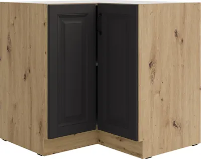 Produktbild von Eckunterschrank 90x90 cm Stilo Grau Eiche Artisan Küchenzeile Küchenblock Küche