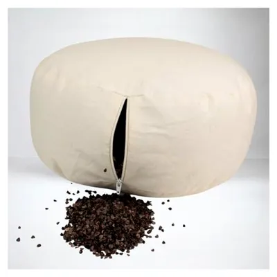 Produktbild von Yogakissen für Meditation und Reisen, oval, aus Bio-Dinkelspelzen, Höhe: 10 cm