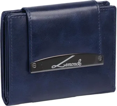 Produktbild von schicke Geldbörse Damen Leder Portemonnaie LEMONDO, blau