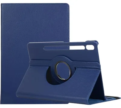 Produktbild von Mobigear DuoStand Tablet-Hülle für Samsung Galaxy Tab S9 Plus – Drehbarer Klappetui – Blau