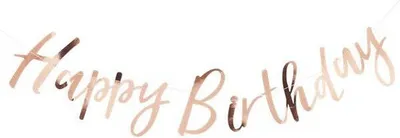 Produktbild von Rosy Party Birthday Girlande 1,8m