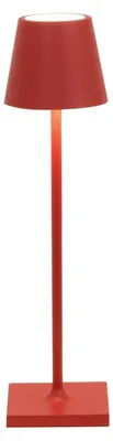 Kabellose Tischlampe Poldina Micro, rot, 27,5 cm, Touch-Dimmer