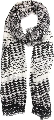 Produktbild von Schal Okinawa in schwarz-weiß von collezione alessandro