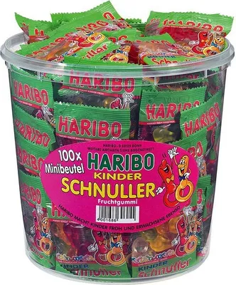 Zdjęcie produktu dla Haribo Kinder Schnuller Minis gumy owocowe w mini torebkach 1000g