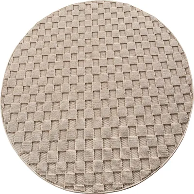 Produktbild von Ayyildiz | Moderner Teppich - 3D Optik Würfel Struktur - Geflecht Muster - Wohnzimmer Kurzflor - beige - 80 cm x 80 cm