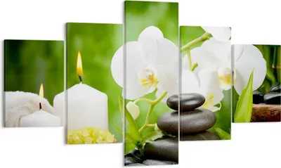 Produktbild von Bild auf Leinwand - Leinwandbild - Blume aromatherapie spa - 125x70cm - Wand Bild - Wanddeko - Leinwanddruck - Bilder - Kunstdruck - Wanddekoration - Leinwand bilder - Wandkunst - EA125x70-2718