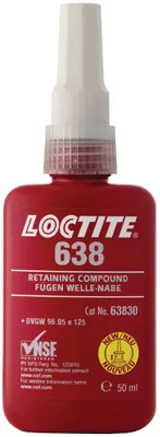 Zdjęcie produktu dla LOCTITE Klej do łączenia 638 zielony o wysokiej wytrzymałości 50 ml