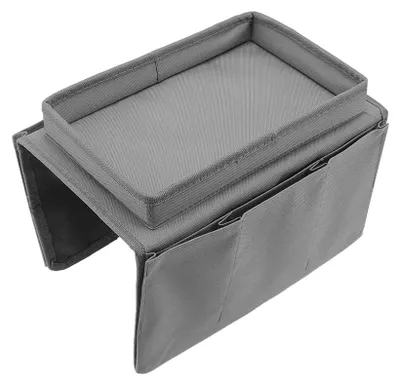 Produktbild von Sofa Armlehnen Organizer - Mit Seitentaschen zur Aufbewahrung - Für Couch, Stuhl und Bett - Grau