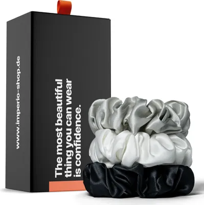 Produktbild von IMPERIO Seiden Scrunchies - Seidenweicher Luxus für Dein Haar (classic)