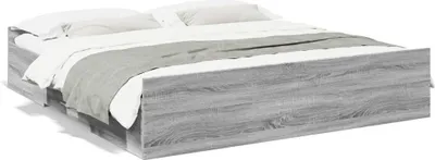 Produktbild von Möbel Bettgestell mit Schubladen Grau Sonoma 180x200cm Holzwerkstoff - Klassische Betten 3280277