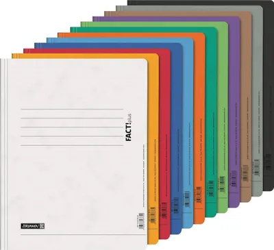 A stack of colorful folders fanned out.