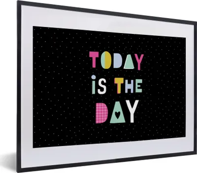 Produktbild von MuchoWow® Gerahmtes Poster Sommer - Zitat - Schwarz 40x30 cm - Poster mit Schwarzem Bilderrahmen Wandposter Rahmen Foto Bilder - Bilderrahmen - Poster im Rahmen