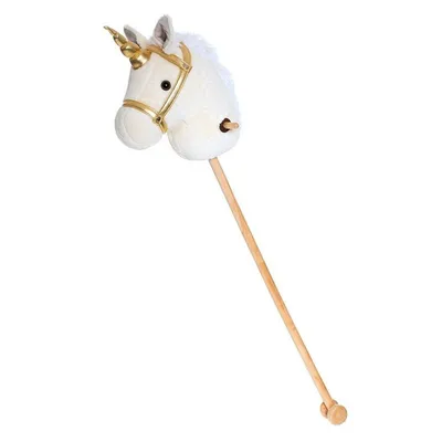 Produktbild von Einhorn auf einem Stock, Hobby Horse, Pferd auf einem Stock Teddykompaniet, weiß
