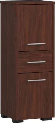 Image de Akord Colonne Salle De Bain 2 Portes 1 Tiroir Wengé 30X30X85
