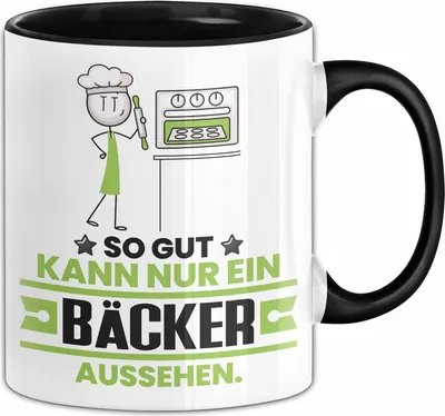 Produktbild von Bäcker Geschenk Tasse So Gut Kann Nur Ein Bäcker Aussehen Geschenkidee Kaffee-Becher (Schwarz)